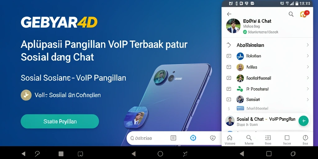 Antarmuka GEBYAR4D menampilkan fitur VoIP Panggilan yang mudah digunakan.