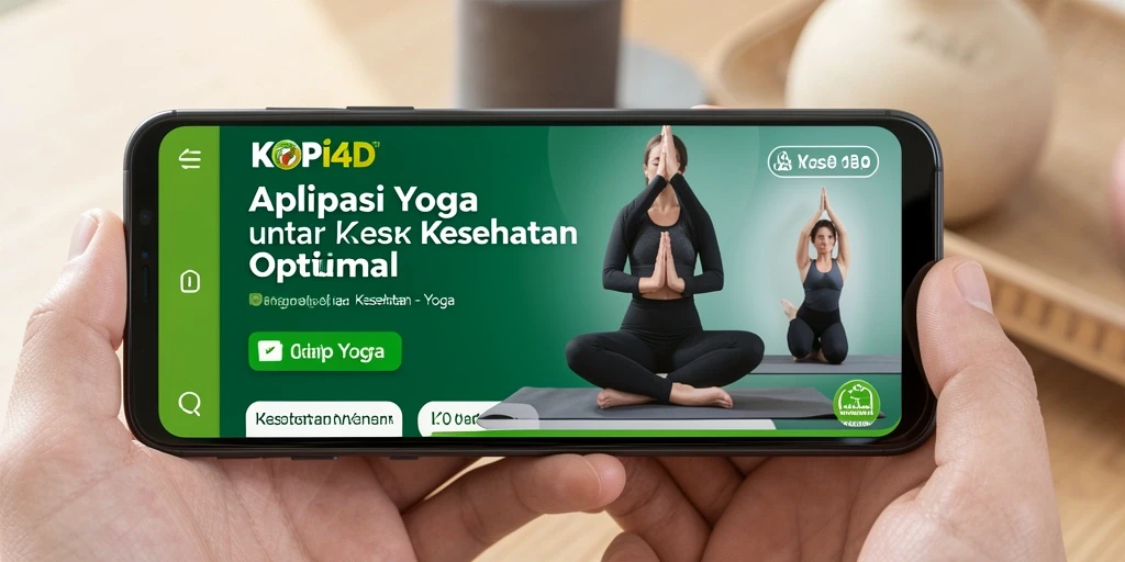 Antarmuka KOPI4D menunjukkan berbagai latihan yoga yang interaktif.