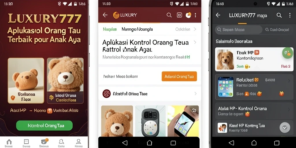 Antarmuka aplikasi LUXURY777 yang sederhana dan informatif.