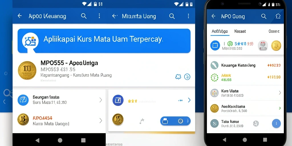 Tampilan antarmuka MPO555 dengan fitur Kurs Mata Uang yang informatif.